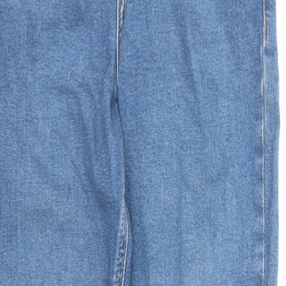 Topshop Womens Blue Cotton Skinny Jeans Size 28 in L27 in Regular Zip