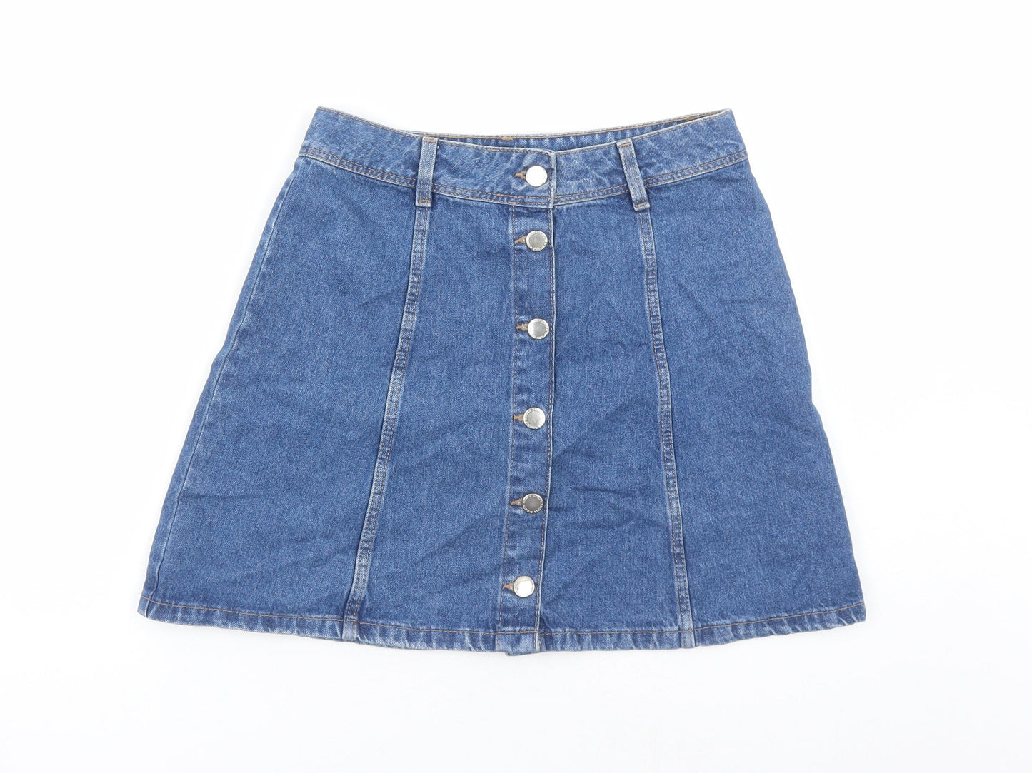 Womens UK Size 8 Divided by H&M A-Line Denim Skirt
