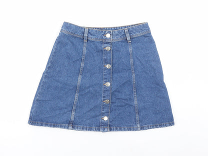 Womens UK Size 8 Divided by H&M A-Line Denim Skirt