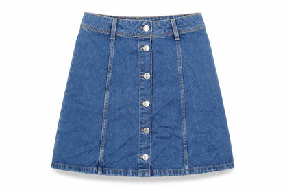 Womens UK Size 8 Divided by H&M A-Line Denim Skirt