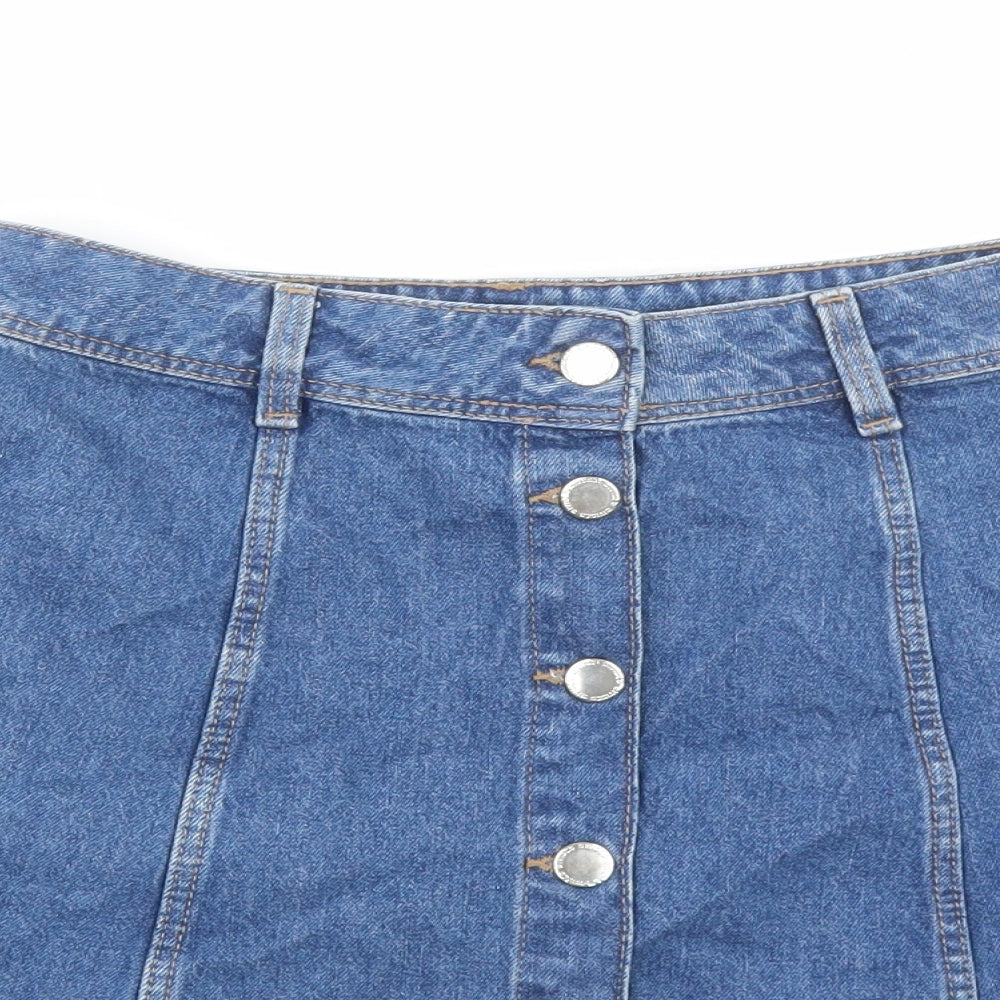 Womens UK Size 8 Divided by H&M A-Line Denim Skirt