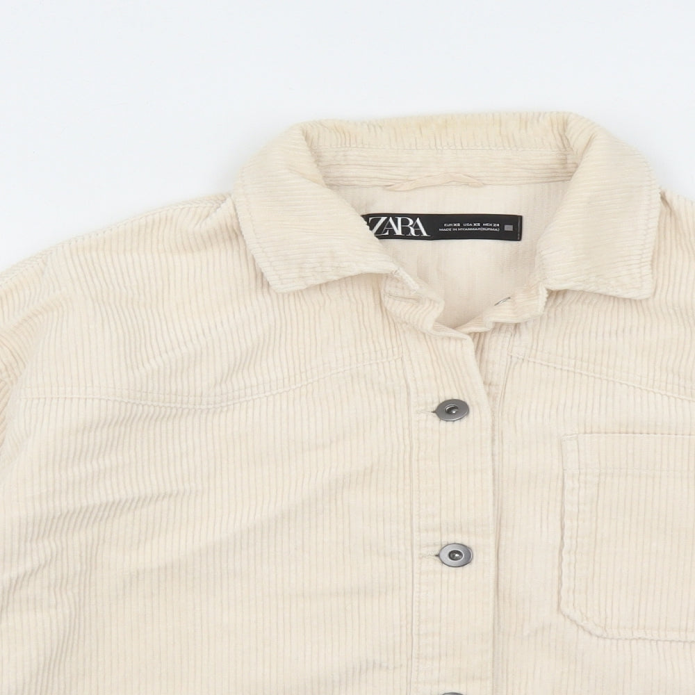 Zara Womens Beige Jacket Size XS Button