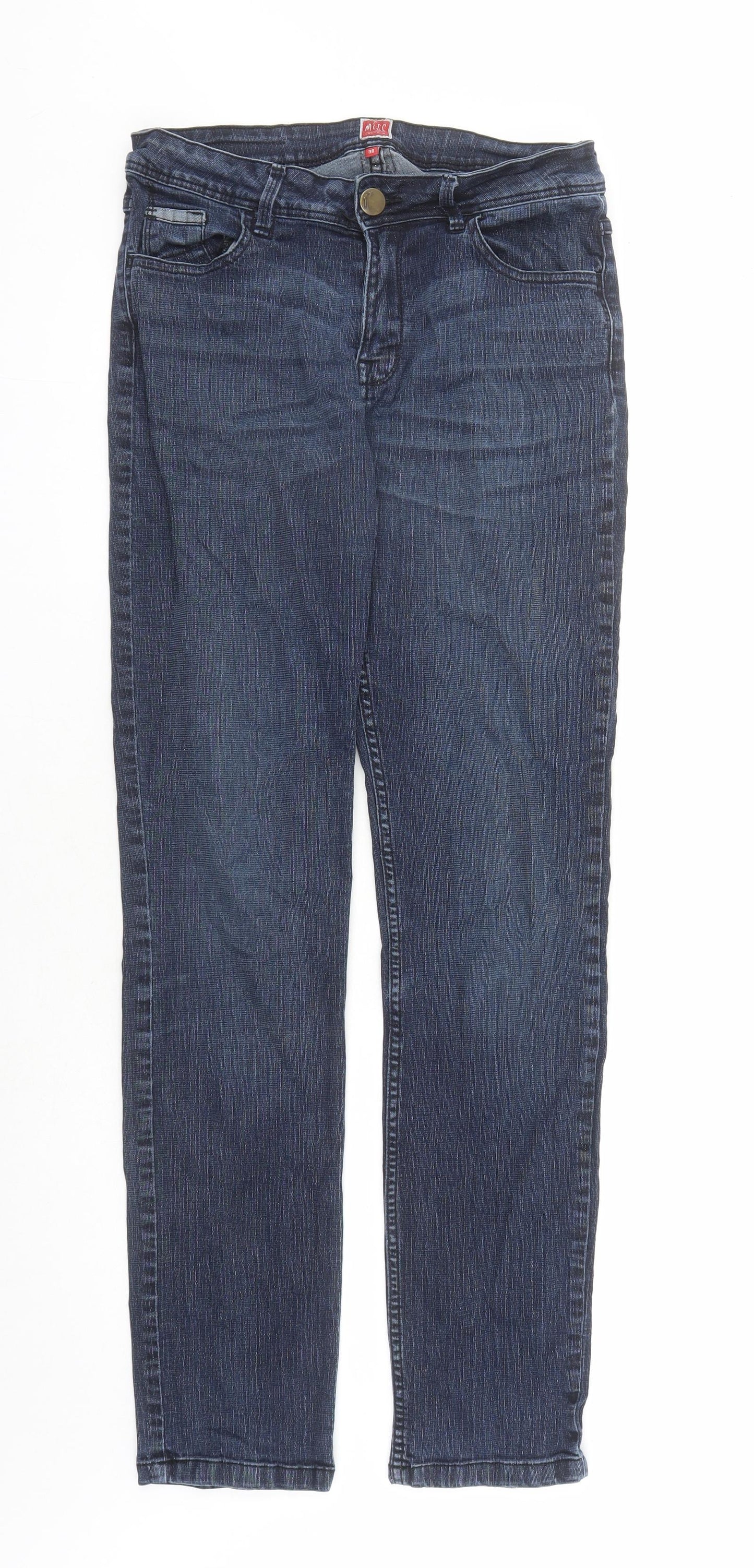 Womens UK Size 30 in Miss Captain Regular Fit Straight Blue Jeans