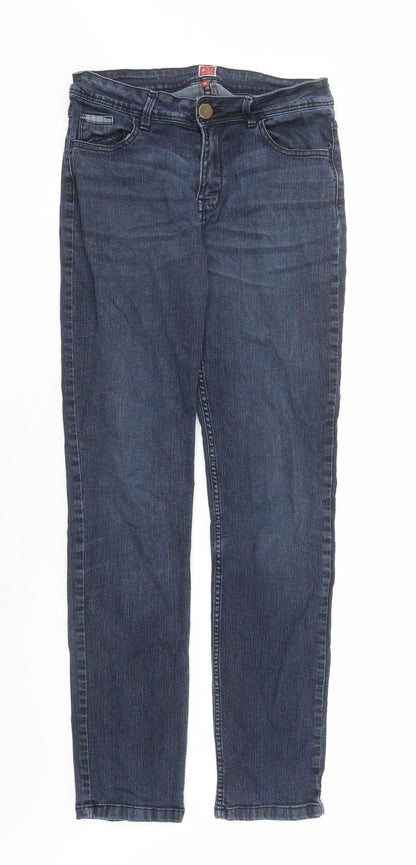 Womens UK Size 30 in Miss Captain Regular Fit Straight Blue Jeans