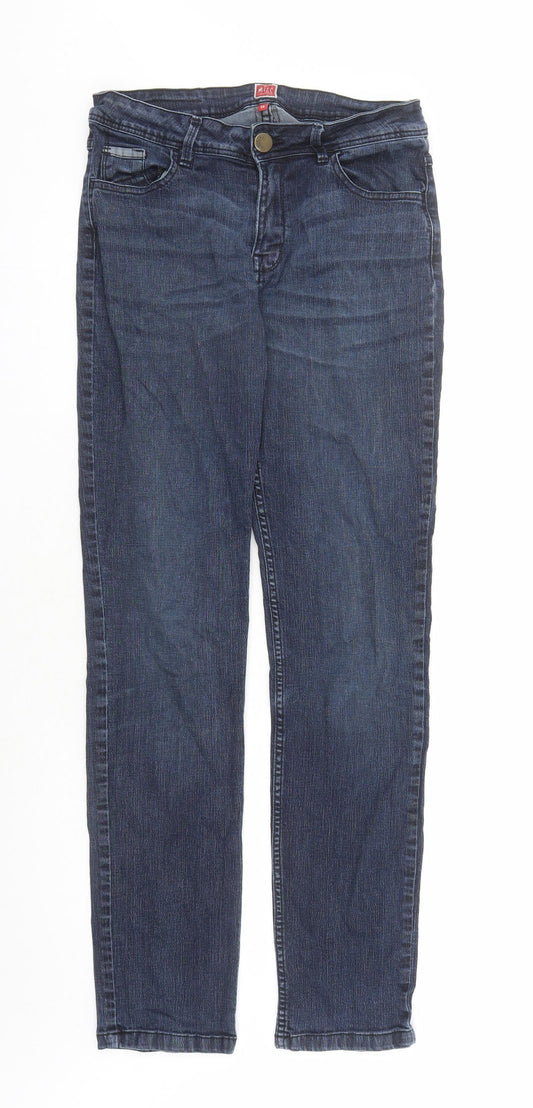 Womens UK Size 30 in Miss Captain Regular Fit Straight Blue Jeans