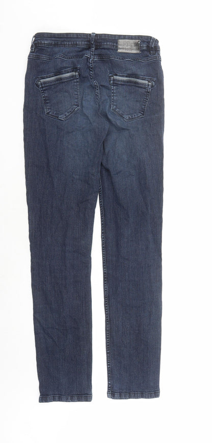 Womens UK Size 30 in Miss Captain Regular Fit Straight Blue Jeans