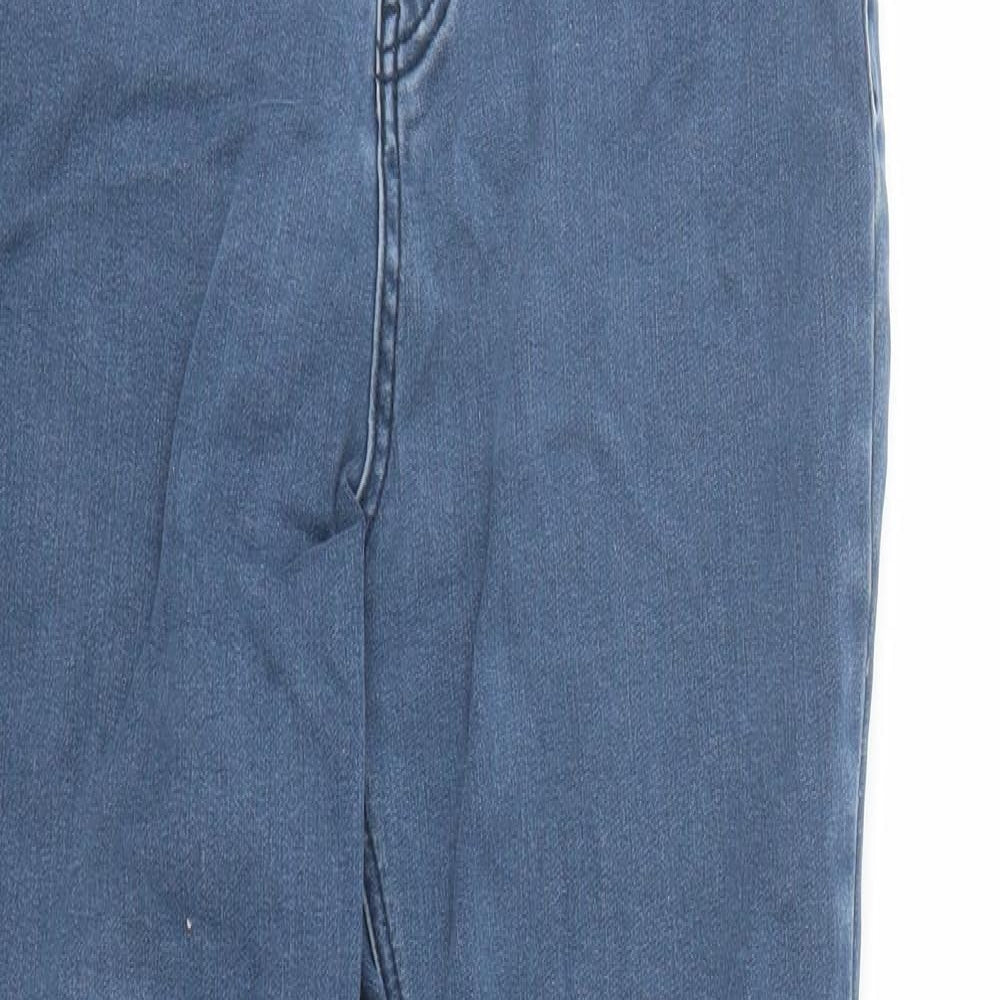 TU Womens Blue Cotton Skinny Jeans Size 12 L30 in Regular Zip