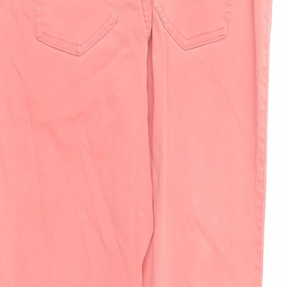 Olsen Womens Orange Cotton Straight Jeans Size 30 in L29 in Regular Zip