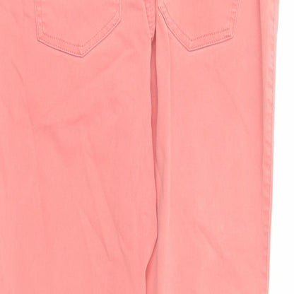 Olsen Womens Orange Cotton Straight Jeans Size 30 in L29 in Regular Zip