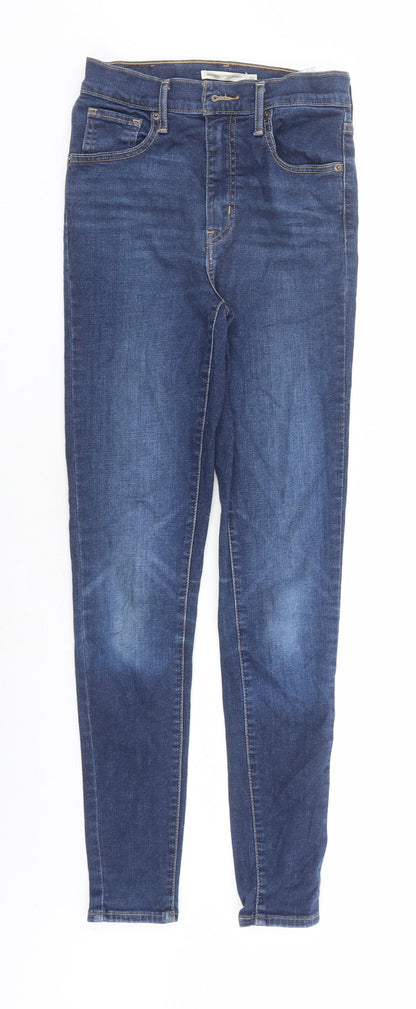 Levi's Womens Blue Cotton Skinny Jeans Size 26 in L29 in Regular Zip
