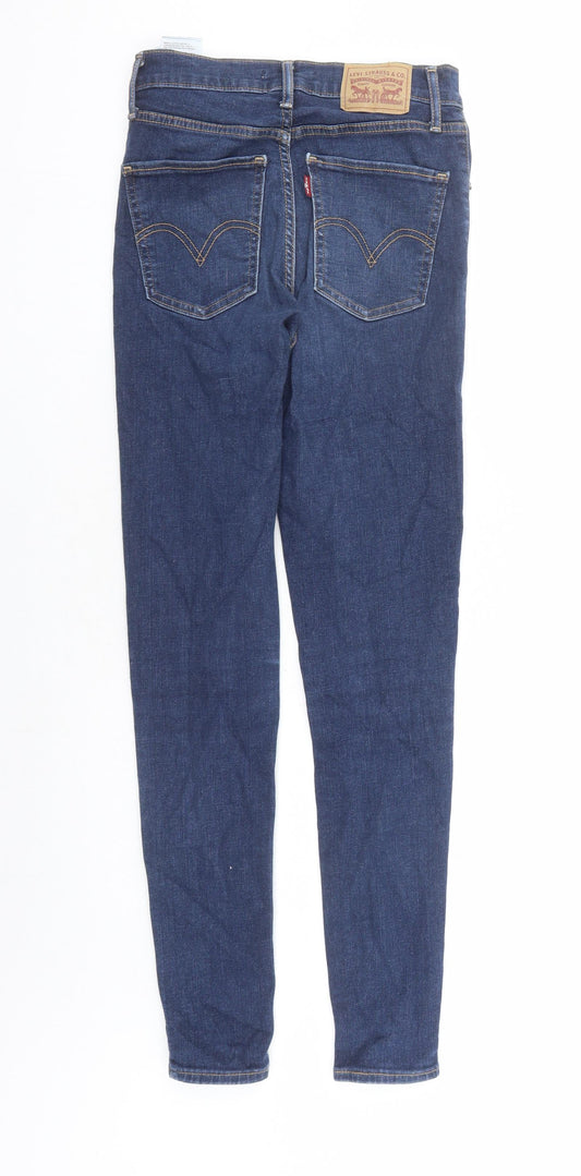 Levi's Womens Blue Cotton Skinny Jeans Size 26 in L29 in Regular Zip