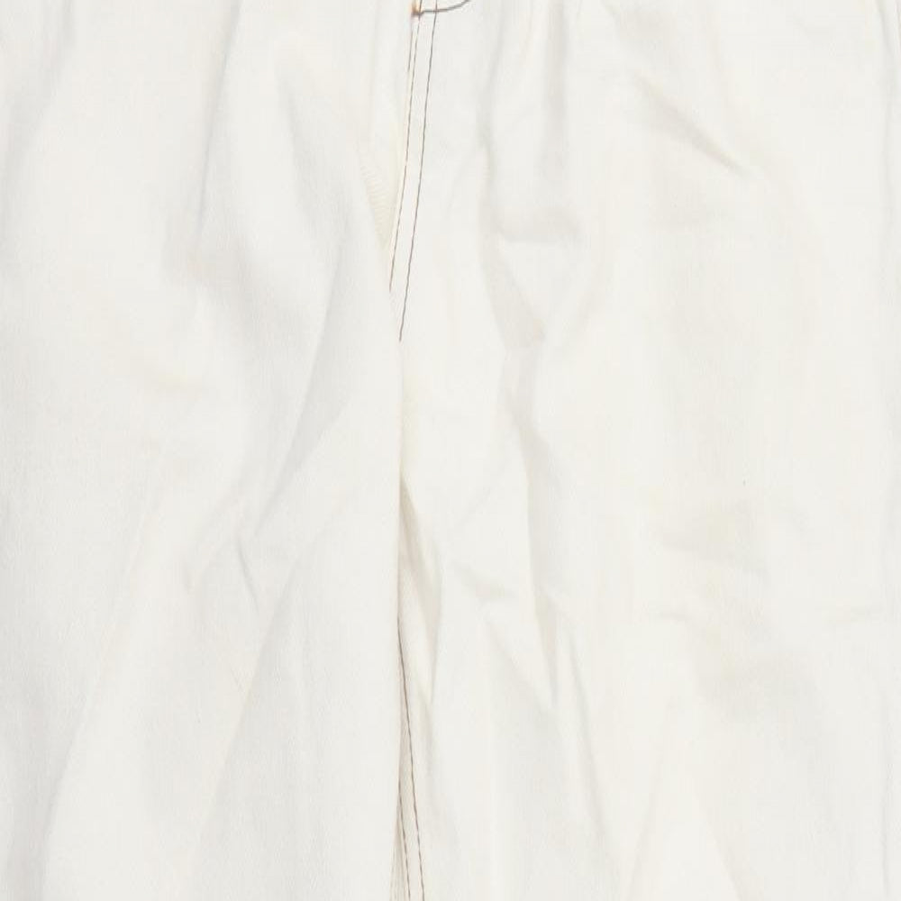 Noisy may Womens Beige Cotton Straight Jeans Size 28 in L27 in Regular Zip