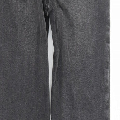 Denim & Co. Womens Grey Cotton Skinny Jeans Size 6 L29 in Regular Zip
