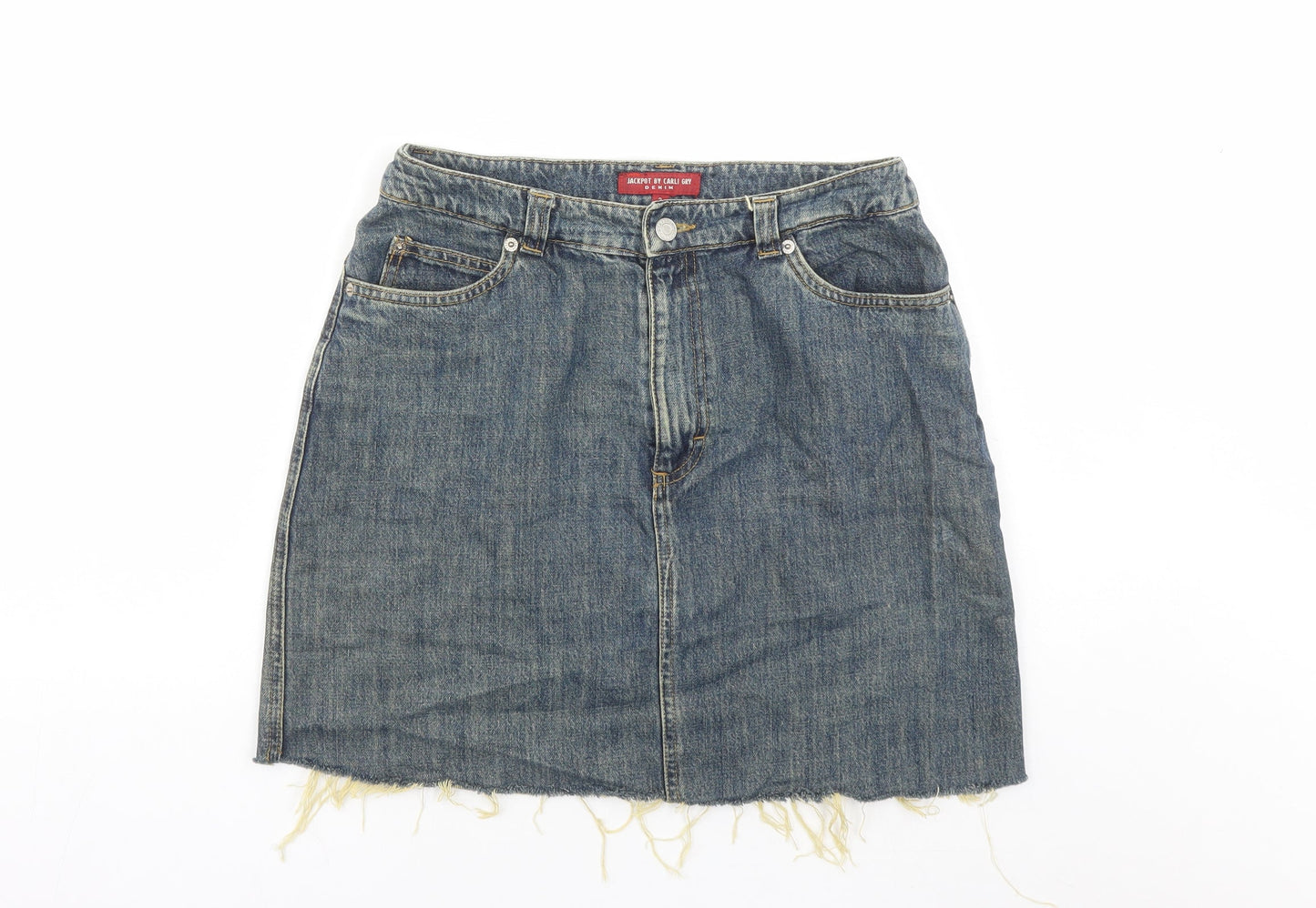Womens UK Size 30 in Jackpot A-Line Denim Skirt