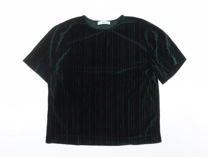 Womens UK Size S MNG Green Basic T-Shirt