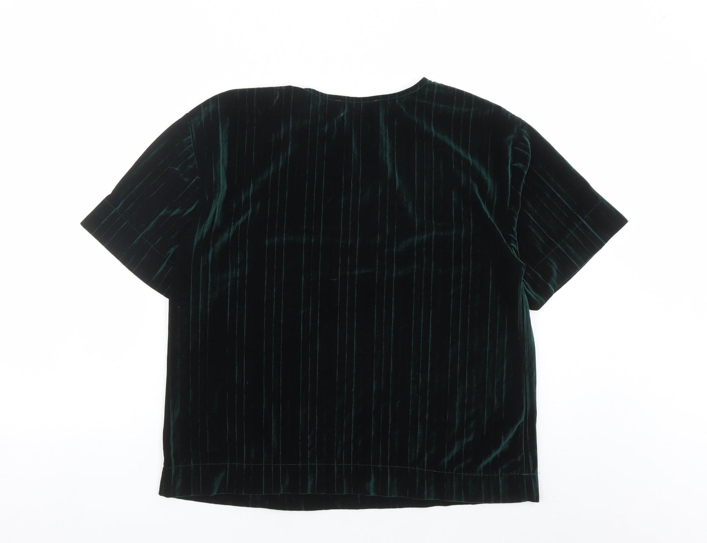 Womens UK Size S MNG Green Basic T-Shirt
