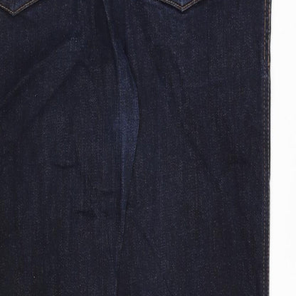 Mandatory Mens Blue Cotton Straight Jeans Size 34 in L30 in Regular Zip