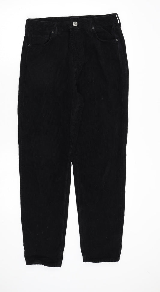 BDG Womens Black Cotton Trousers Size 30 in L32 in Regular Zip