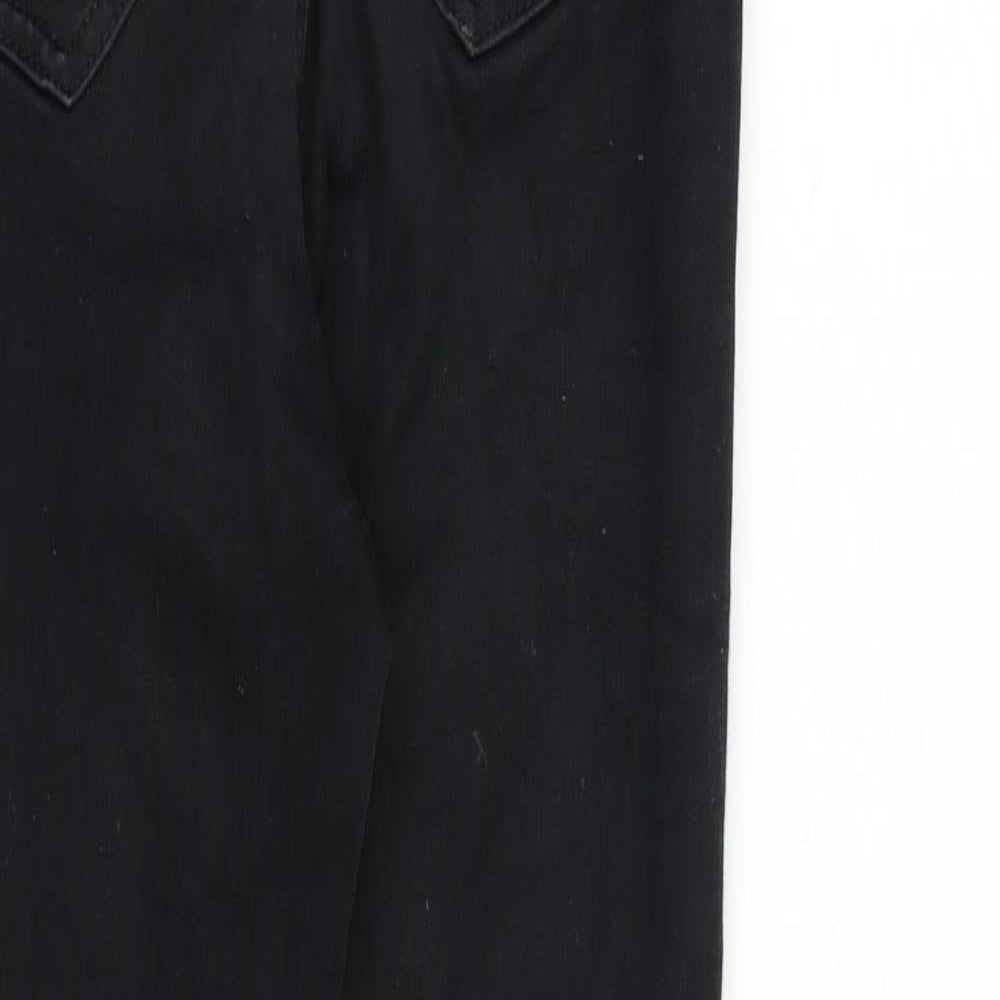 Nakd Womens Black Cotton Straight Jeans Size 8 L27 in Regular Zip
