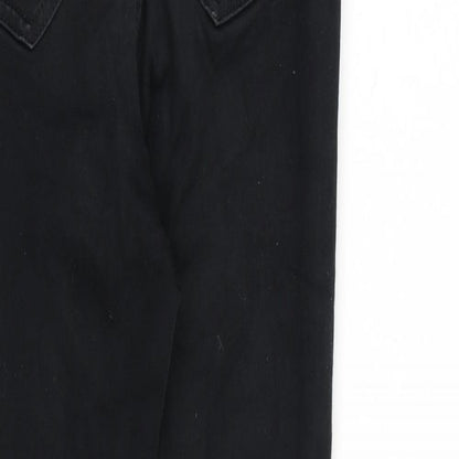 Nakd Womens Black Cotton Straight Jeans Size 8 L27 in Regular Zip