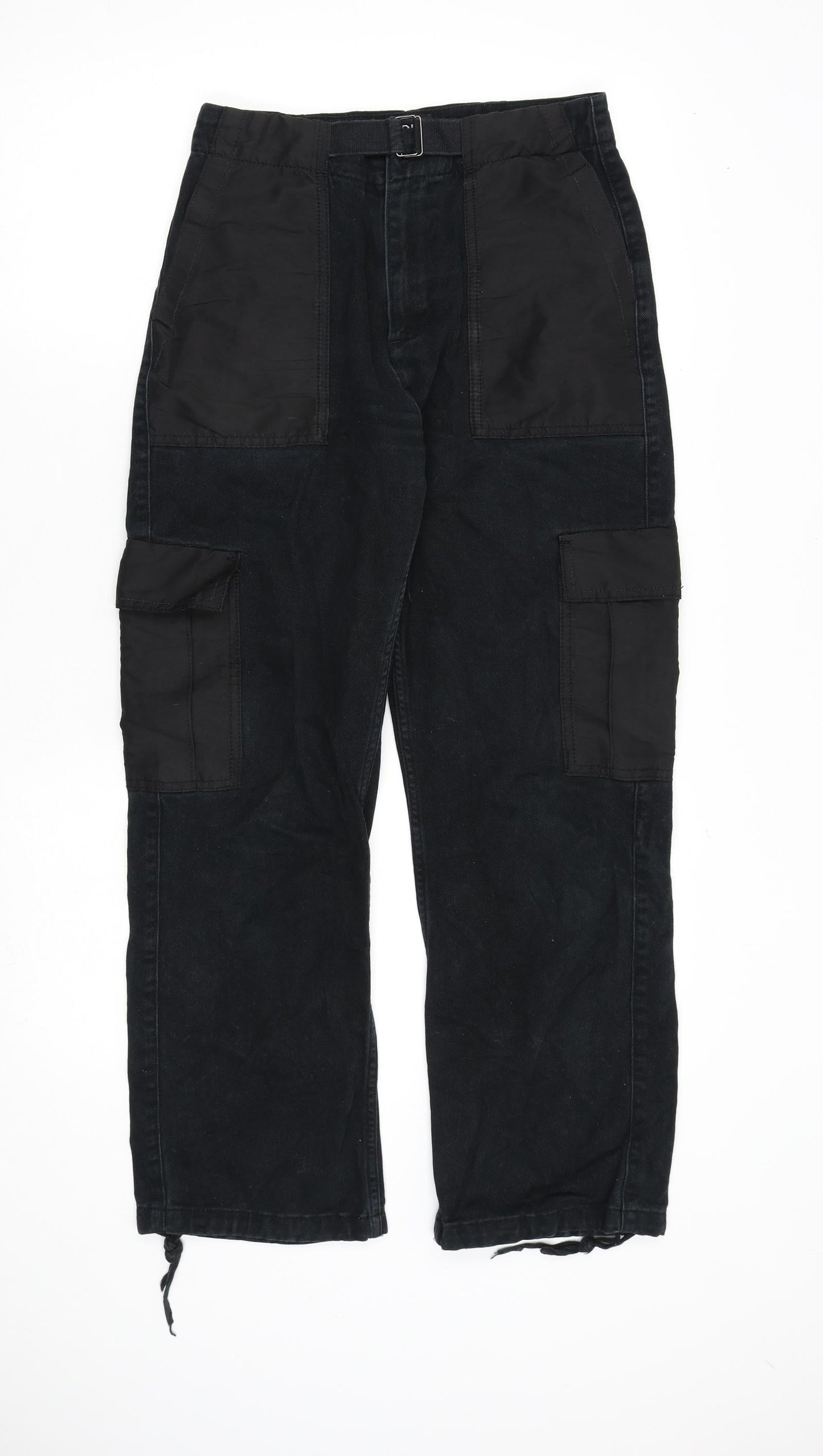 BDG Womens Black Cotton Straight Jeans Size S L27 in Regular Zip