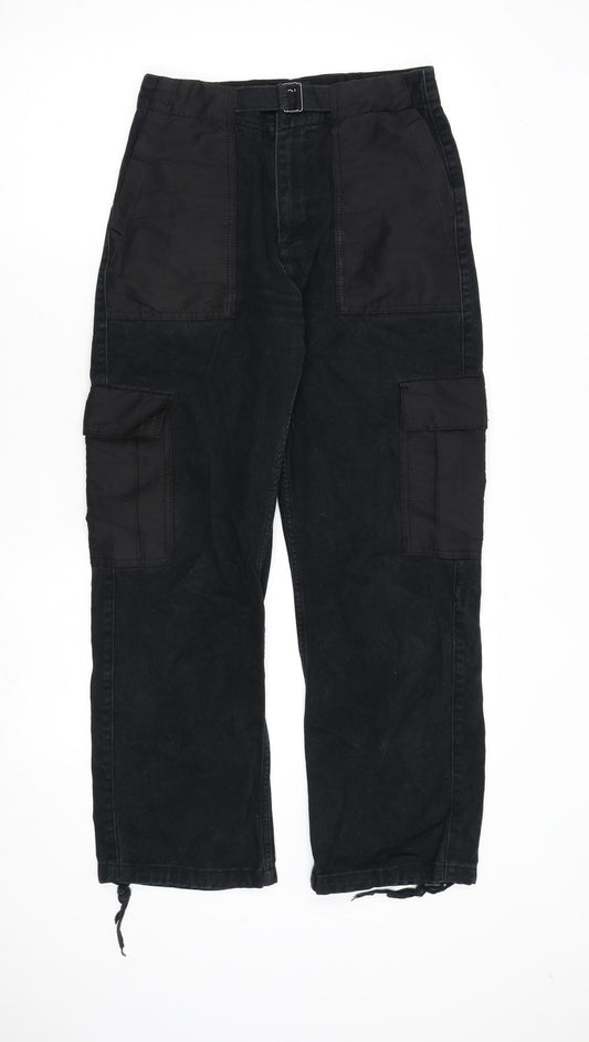 BDG Womens Black Cotton Straight Jeans Size S L27 in Regular Zip