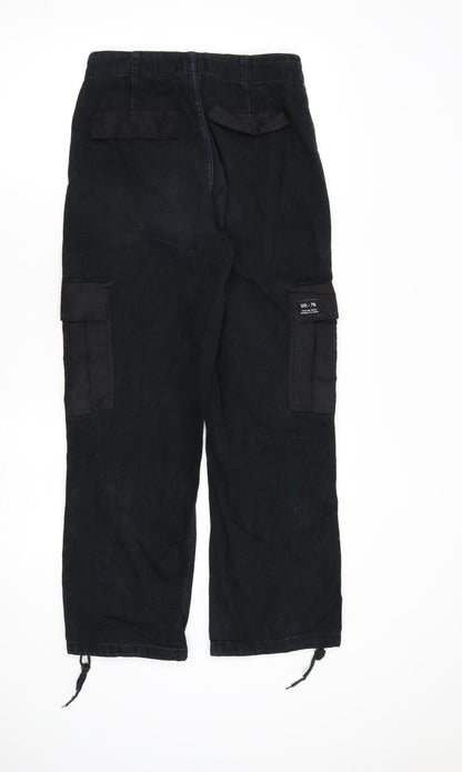 BDG Womens Black Cotton Straight Jeans Size S L27 in Regular Zip