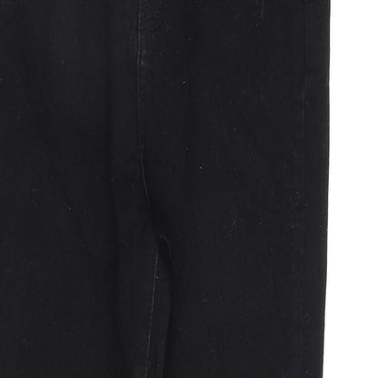 In the Style Womens Black Cotton Straight Jeans Size 8 L26 in Regular Zip