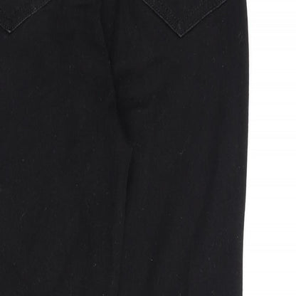In the Style Womens Black Cotton Straight Jeans Size 8 L26 in Regular Zip