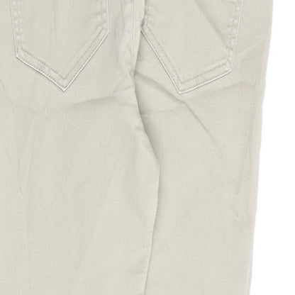 Bass Womens Beige Cotton Cropped Jeans Size 8 L26 in Regular Zip