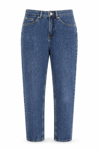 Womens UK Size 8 Denim & Co. Regular Fit Mom Blue Jeans