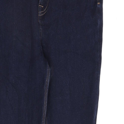 Per Una Womens Blue Cotton Straight Jeans Size 30 in L27 in Regular Zip