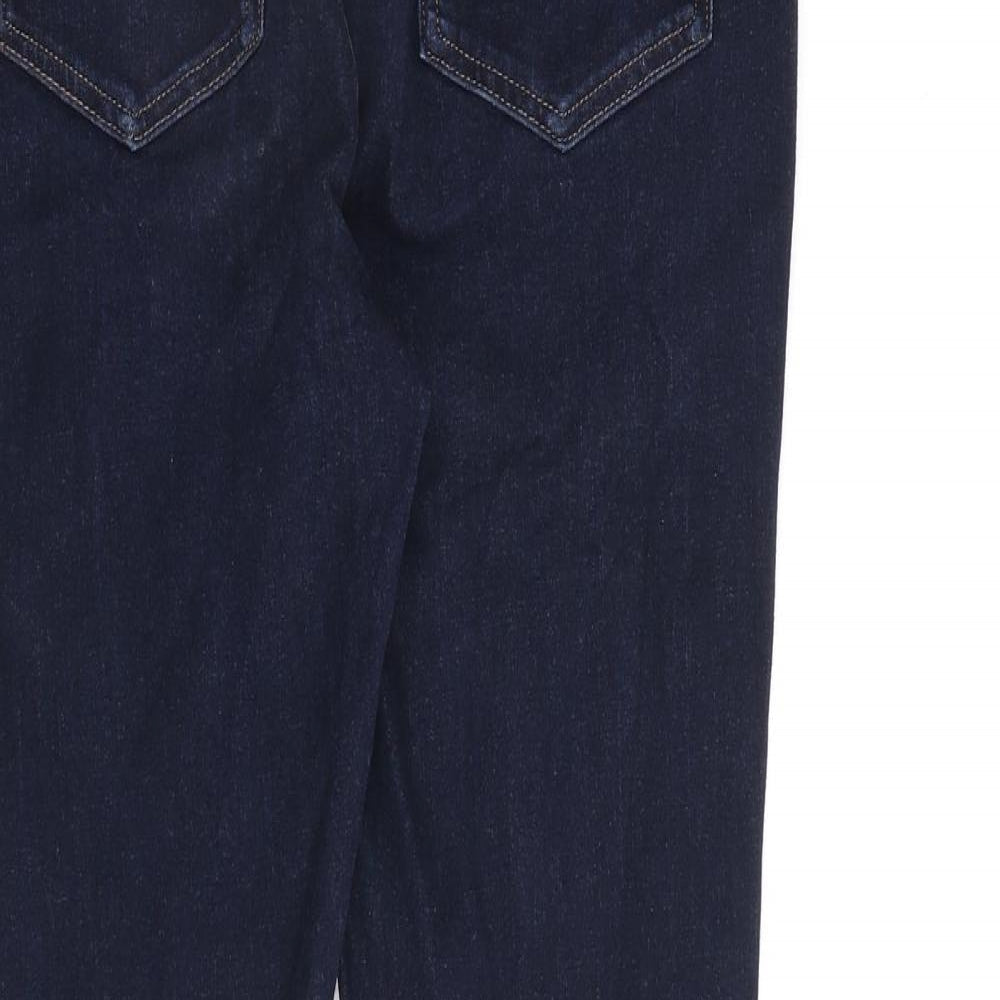 Per Una Womens Blue Cotton Straight Jeans Size 30 in L27 in Regular Zip