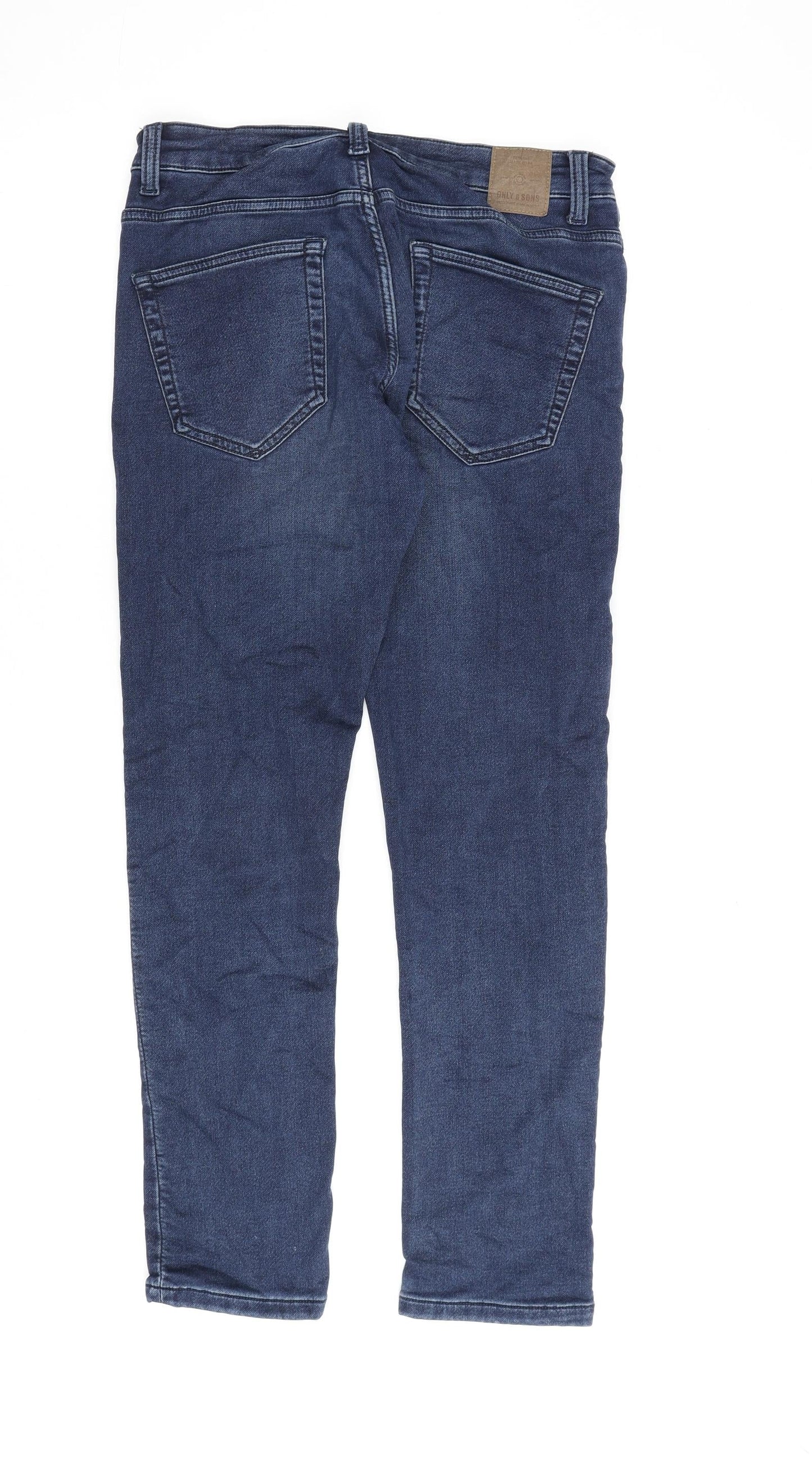 Mens UK Size 31 in ONLY & SONS Slim Fit Straight Blue Jeans