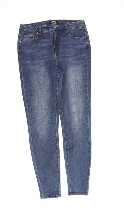Buffalo Womens Blue Cotton Skinny Jeans Size 10 L28 in Regular Zip