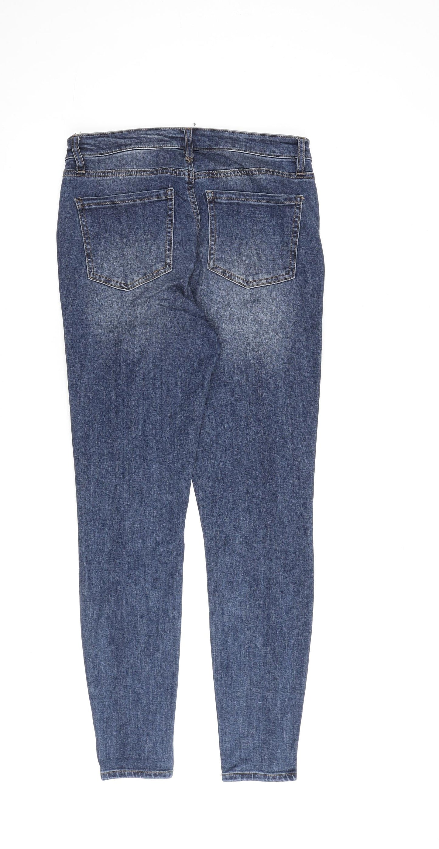 Buffalo Womens Blue Cotton Skinny Jeans Size 10 L28 in Regular Zip