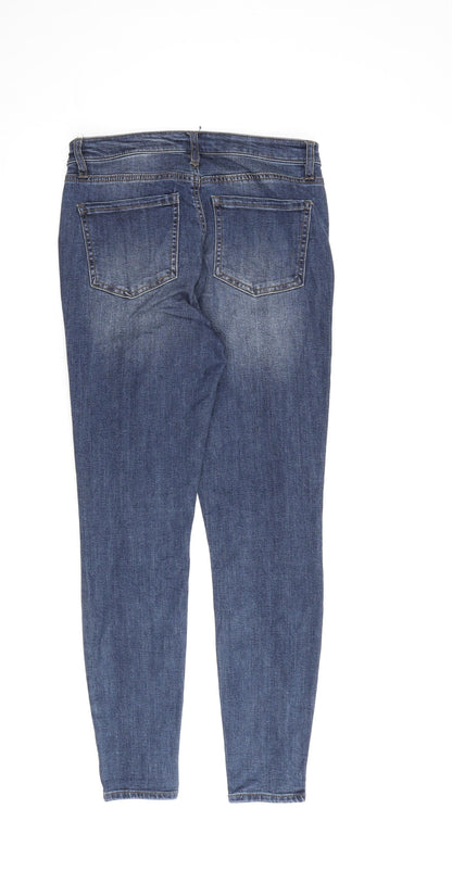 Buffalo Womens Blue Cotton Skinny Jeans Size 10 L28 in Regular Zip