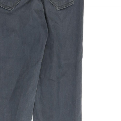 Topshop Womens Grey Cotton Mom Jeans Size 26 in L28 in Regular Zip