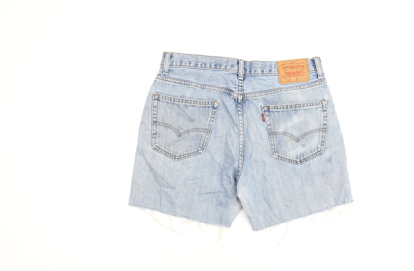 Levi's Mens Blue Cotton Bermuda Shorts Size 34 in Regular Button