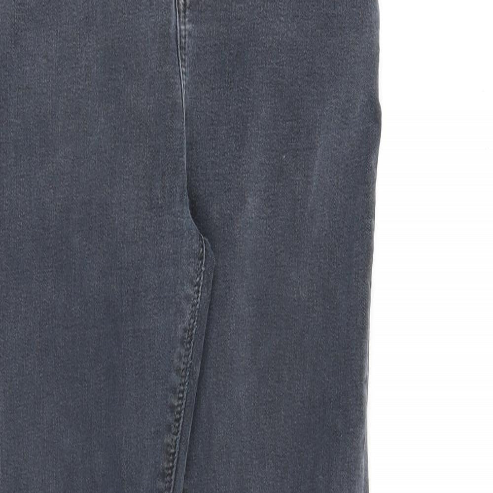 Topshop Womens Grey Cotton Skinny Jeans Size 26 in L28 in Regular Zip