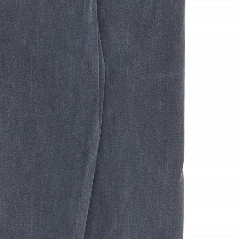 Topshop Womens Grey Cotton Skinny Jeans Size 26 in L28 in Regular Zip