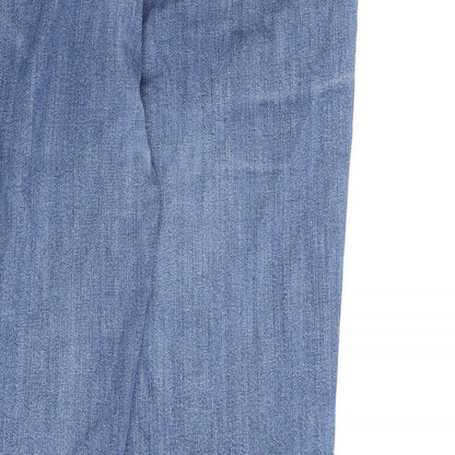 Per Una Womens Blue Cotton Straight Jeans Size 34 in L26 in Regular Zip