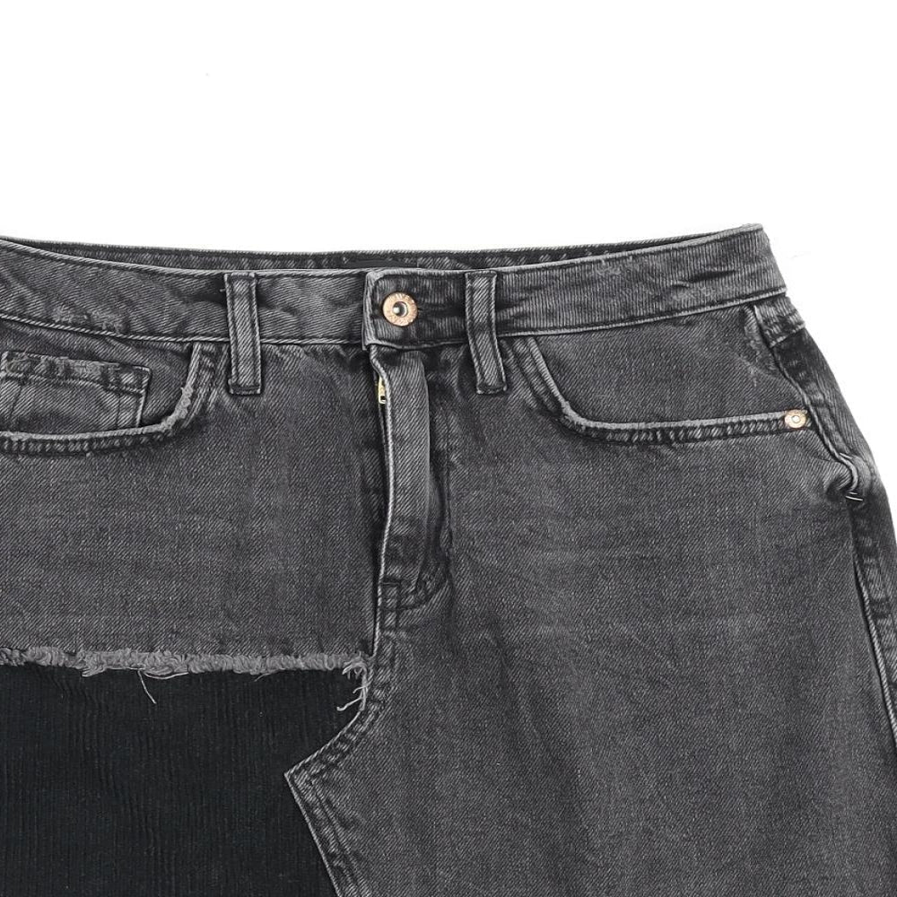 Womens UK Size 8 River Island A-Line Denim Skirt