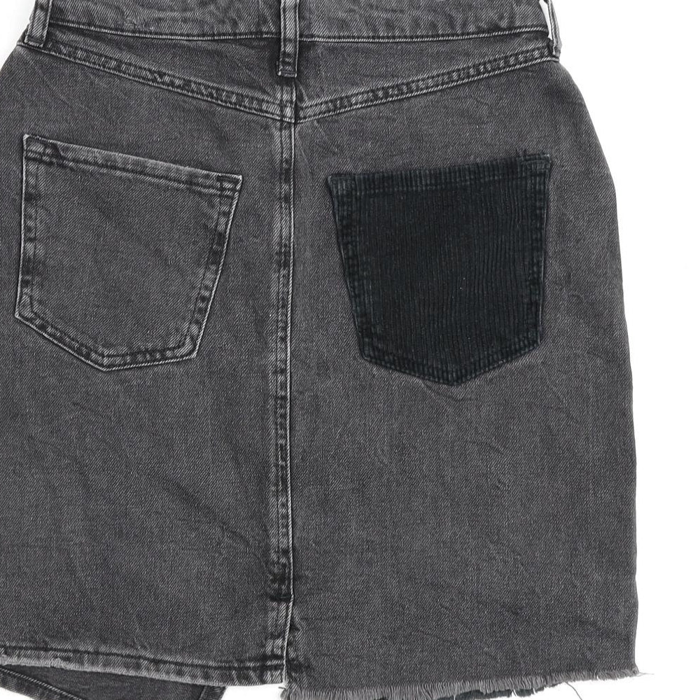 Womens UK Size 8 River Island A-Line Denim Skirt