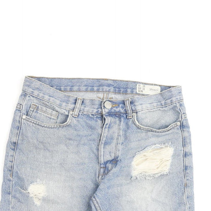 Denim & Co. Mens Blue Cotton Bermuda Shorts Size 30 in L9 in Regular Button