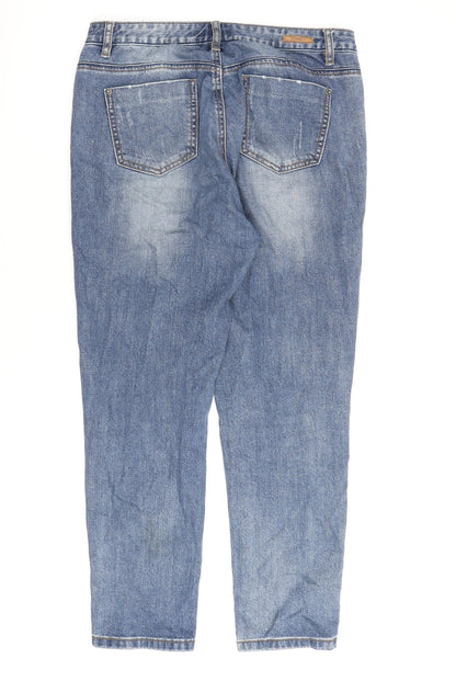 H. Connect Womens Blue Cotton Mom Jeans Size 32 in L27 in Regular Zip
