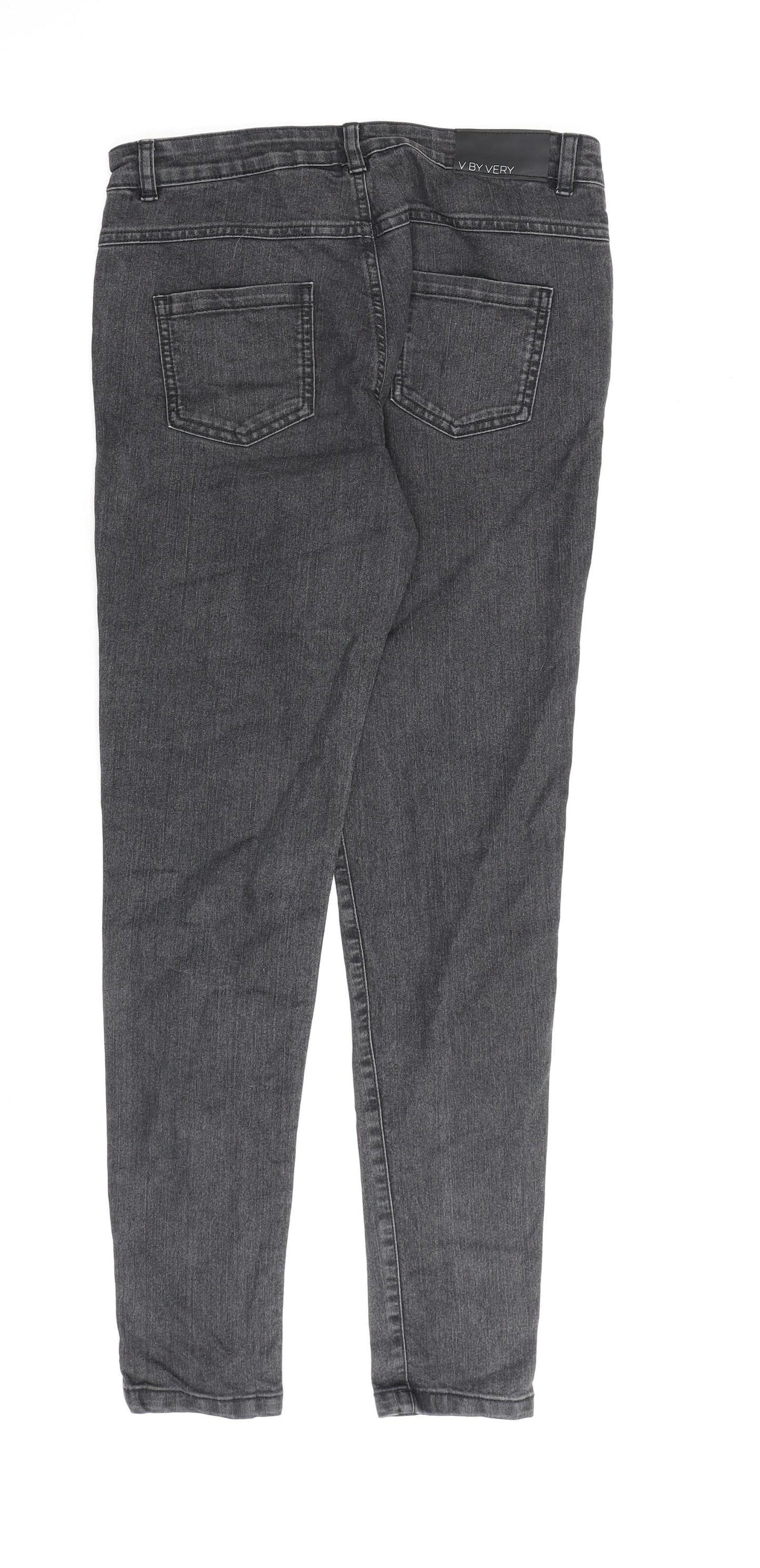 Very Girls Grey Cotton Skinny Jeans Size 15 Years L28 in Regular Zip