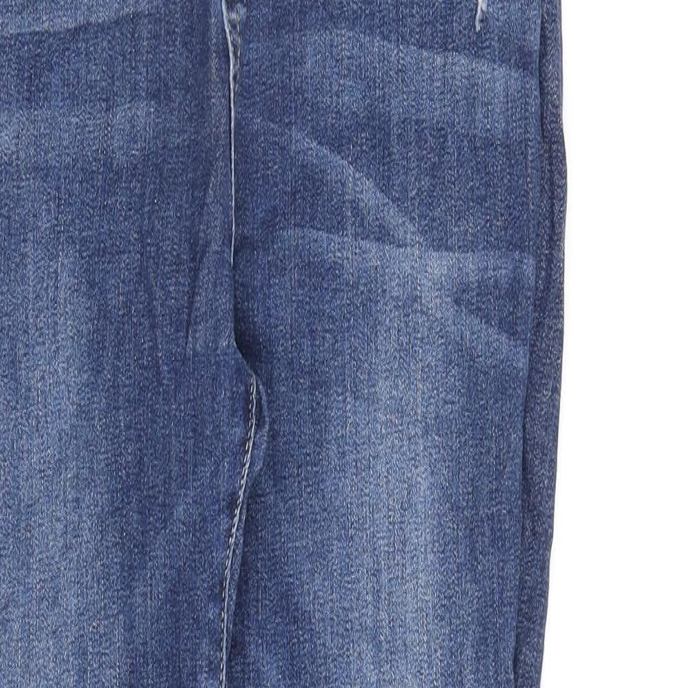 Very Womens Blue Cotton Skinny Jeans Size 12 L26 in Regular Zip