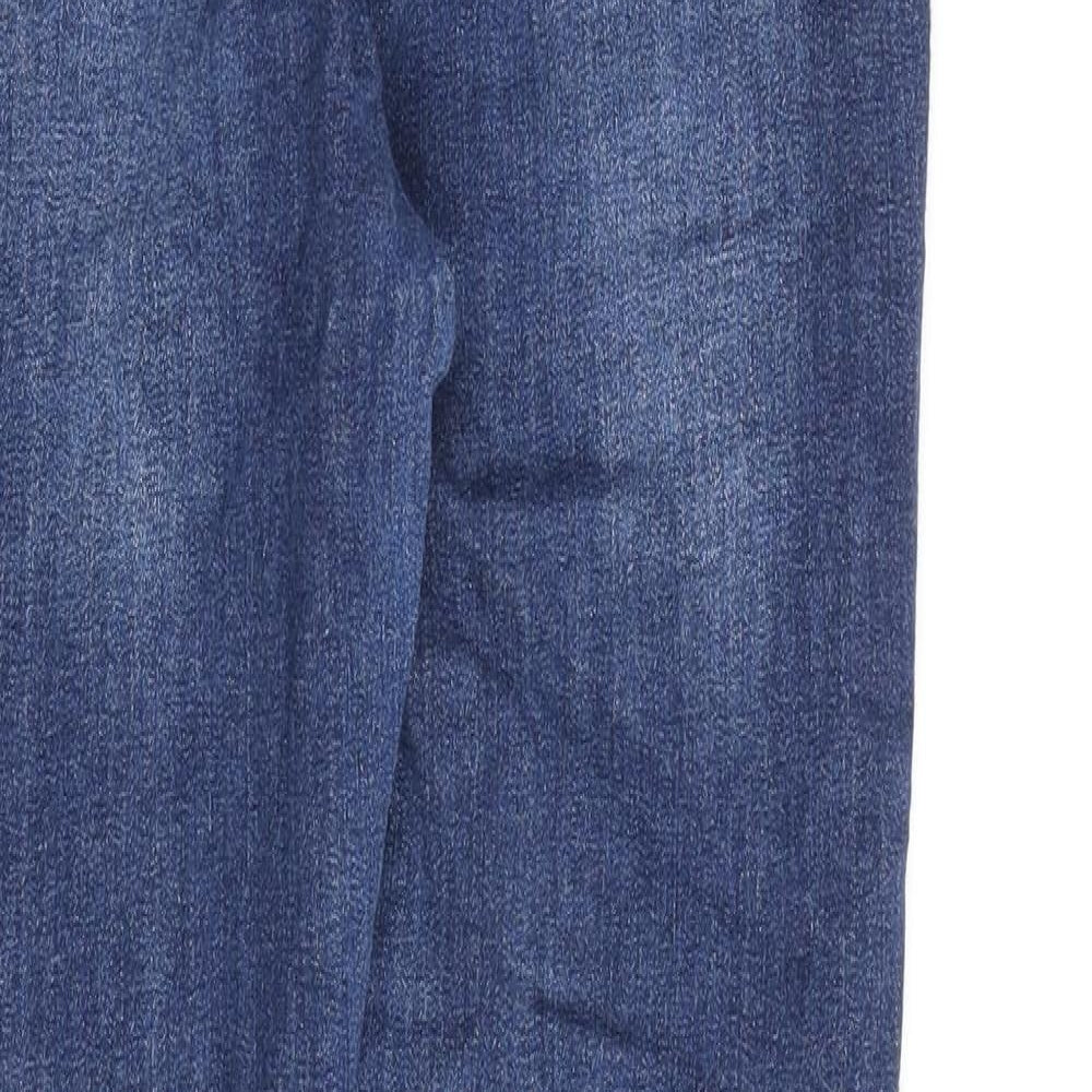 Very Womens Blue Cotton Skinny Jeans Size 12 L26 in Regular Zip