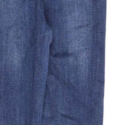 Very Womens Blue Cotton Skinny Jeans Size 12 L26 in Regular Zip